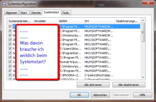 Autostartprogramme konfigurieren
